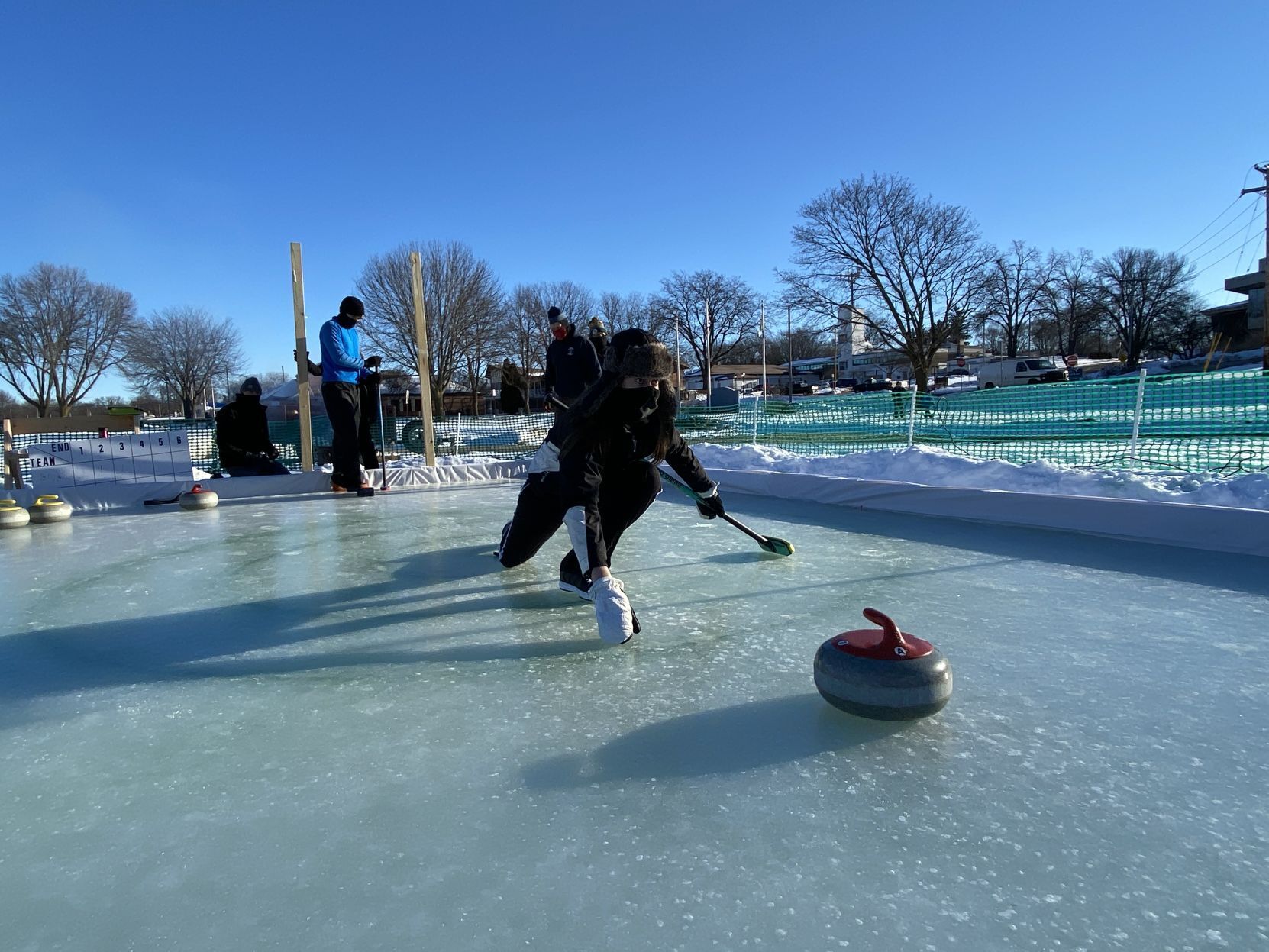 Outdoor Curling in Monona